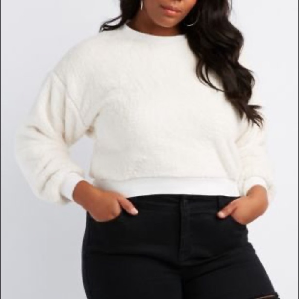 Plus Size Faux Fur Sweater - Charlotte Rouse